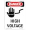 Signmission Safety Sign, OSHA Danger, 10" Height, High Voltage, Portrait OS-DS-D-710-V-1326 - alternate 1